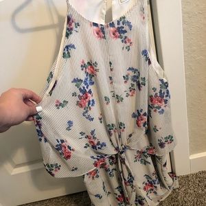 Blues & Greys medium floral romper